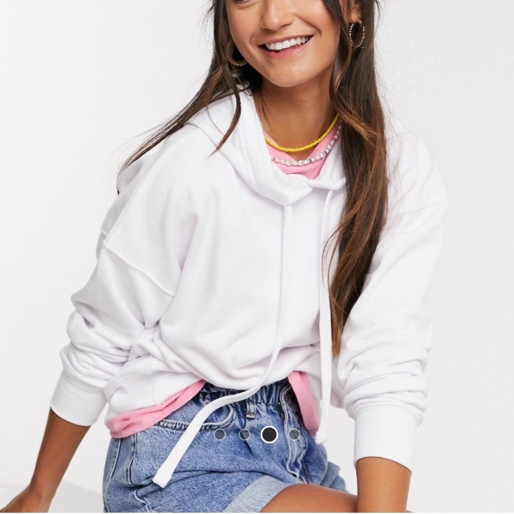 ASOS basic white hoodie - Picture 3 of 5